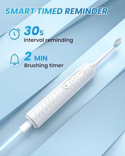 Electric Toothbrush with Water Flosser 3-in-1 Kit - White, 7 Modes for Adults