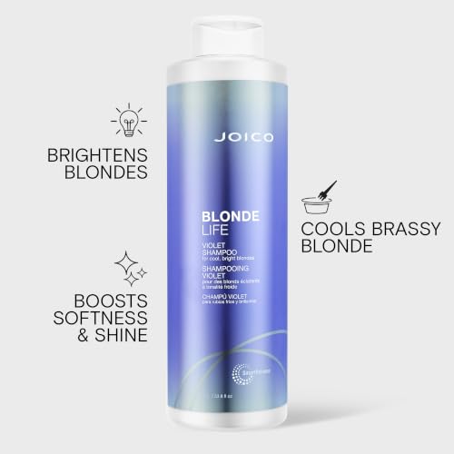 Joico Blonde Life Violet Shampoo & Conditioner Set 33.8 Fl Oz Pack of 2 - Cool Blonde Brightening