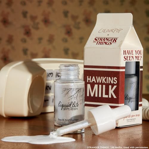 ColourPop x Stranger Things Liquid Highlighter - Body & Face Highlighter Glow Drops - Illuminates Your Complexion for the Ultimate Glow - Infused with Vegan Squalane for Hydration (0.06 oz)