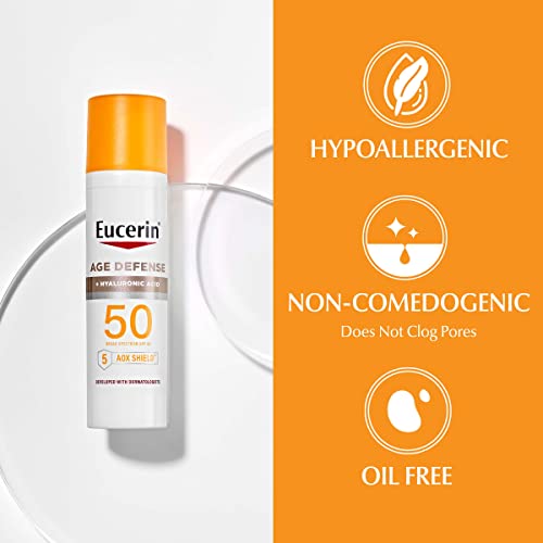 Eucerin SPF 50 Sunscreen Lotion Bundle — Hydration + Age Defense (5 oz + 2.5 oz)