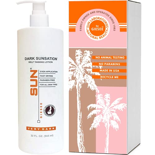 Ultra Dark Self Tanning Lotion 32oz - Long-Lasting, Fragrance-Free Sunless Tanner for Men & Women