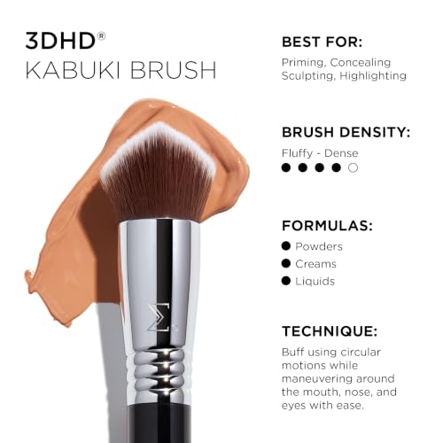 Sigma Beauty 3DHD Kabuki Brush - Dense Foundation Makeup Brush - 1 Count