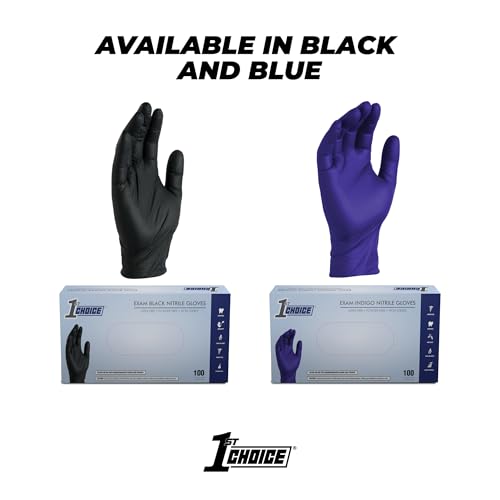 Disposable Indigo Nitrile Exam Gloves - Medium, 3 Mil, 1000 Pack
