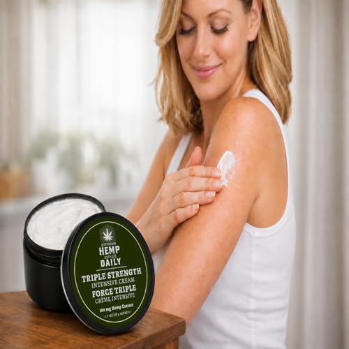 Premium Hemp Extract Triple Hemp Cream - Original Mint 1.7oz - Gentle, Moisturizing Skin Care
