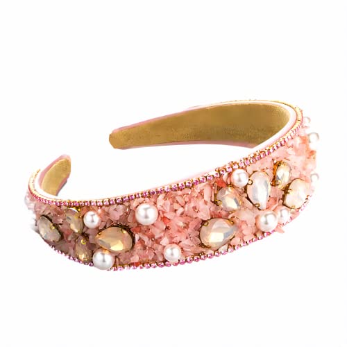 Girls Rainbow Rhinestone Headband - Purple & Pink Party Hair Accessories