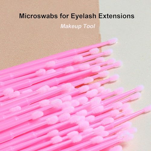 Micro Swabs for Eyelash Extensions 2100PCS Pink 2.0mm - Eyelash & Makeup Tool