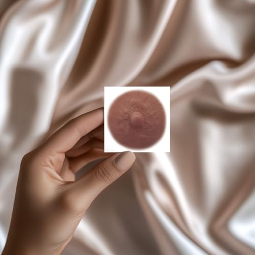 Temporary Areola Nipple Tattoos - Realistic Flat 3D Look for Mastectomy Recovery - Olive / Medium (Pack of 10)