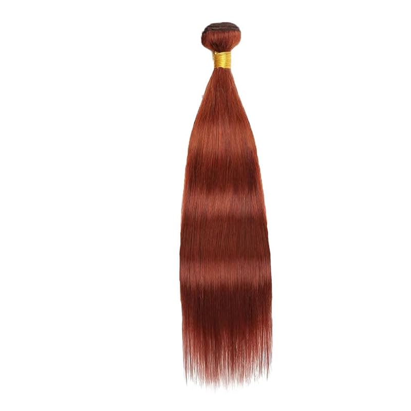 28 Inch Straight Wave Human Hair Bundle 100g Red Brown 33# Cooper Red Brown From Brazilian Virgin Hair