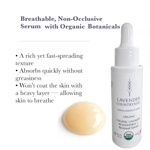 Organic Resveratrol Face Serum with Lavender | Anti-Aging & Brightening