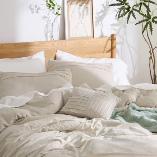 Oversized King Comforter Set - Beige Boho 4-Piece All-Season Bedding with Elegant Design - Bedsure Variation 01