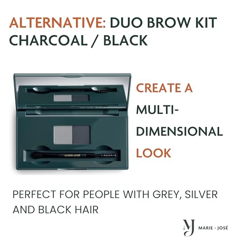 Marie-José Soft Charcoal Eyebrow Powder - Waterproof, Long-Lasting, Vegan Brow Makeup