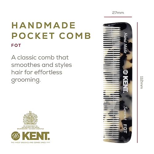 White Tokyo Men's Fine Tooth & Beard Pocket Comb Set - Travel Grooming Kit