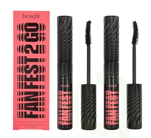 Benefit Fan Fest Volumizing & Fanning Mascara Set - Waterproof, Smudge-Proof, 2-Piece Full & Mini Size