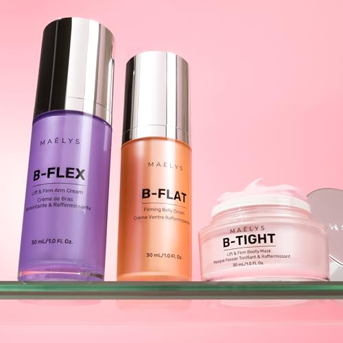 MA?LYS MINI QUEEN B'S Tightening Bundle - Firming Cream Trio for Booty, Belly & Arms - Includes B-TIGHT, B-FLAT & B-FLEX Travel Minis - Helps Improve the look of Stretch Marks & Cellulite (1.0 Fl Oz)