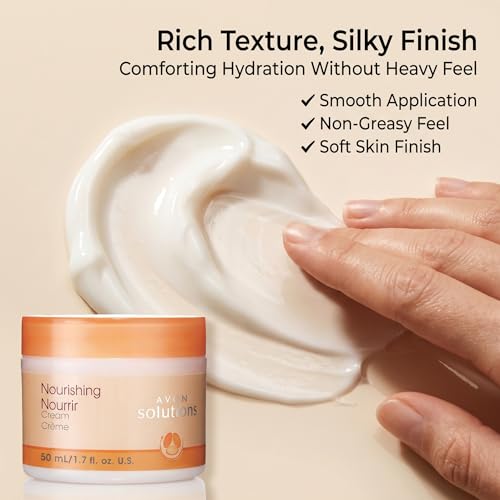 AVON Nourishing Face Moisturizer Cream 1.7 Fl Oz Pack of 2 - Deep Hydration for Sensitive Skin