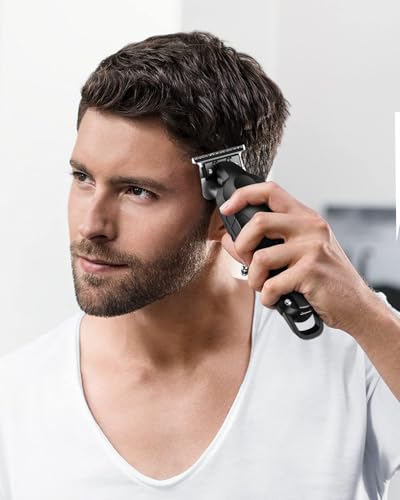 Cordless Hair & Beard Trimmer with Stainless Steel Blades, USB-C Rechargeable, Professional Grooming Kit