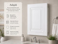 White Recessed Medicine Cabinet - 16 x 22 Inch Wall Mount Bathroom Storage with Adjustable Shelves