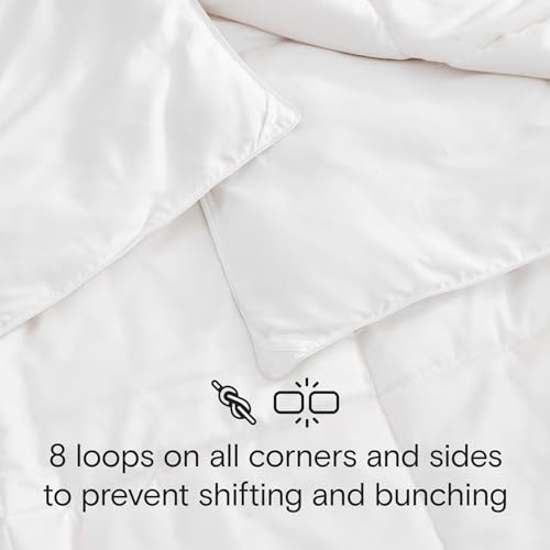 DOZ All Season Cooling Comforter Twin XL - Bamboo Viscose, Breathable, Lightweight, Soft, Down Alternative Duvet Insert with 8 Loops
