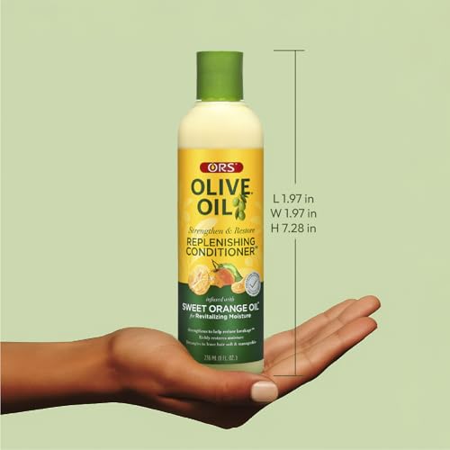 ORS Olive Oil Strengthen & Restore Replenishing Conditioner Orange Oil 8 Ounces (Pack of 2)