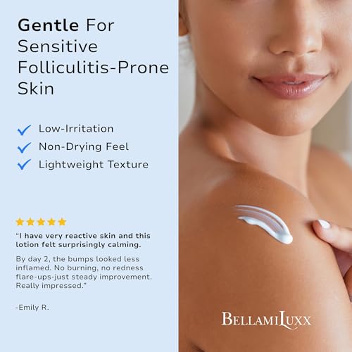 Folliculitis Treatment Lotion 1 Pack - Calming Body, Scalp & Face Care with Salicylic & Glycolic Acid