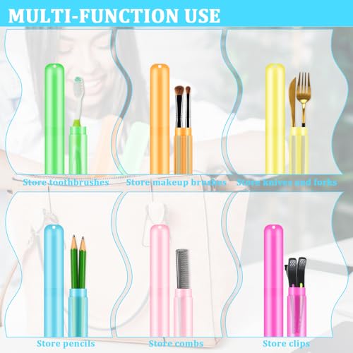 Travel Toothbrush Case 50PCS Bulk Set for Kids & Adults - Compact, Durable & Colorful