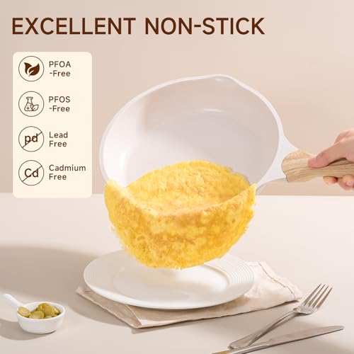 JEETEE 23-Piece White Aluminum Non-Stick Cookware Set - PFOA Free