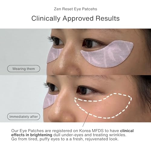 Korean Skincare Set | Under-Eye Care with Zen Reset Eye Patches & Skin Barrier Care with Chaga Comfort Cream, Self Love Duo
