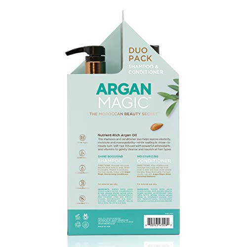 Argan Oil Hair Shampoo & Moisturizing Conditioner Duo - Shine & Frizz Control