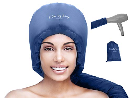 Glow by Daye Large Bonnet Hair Dryer Attachment, Adjustable, Fast Drying, Navy