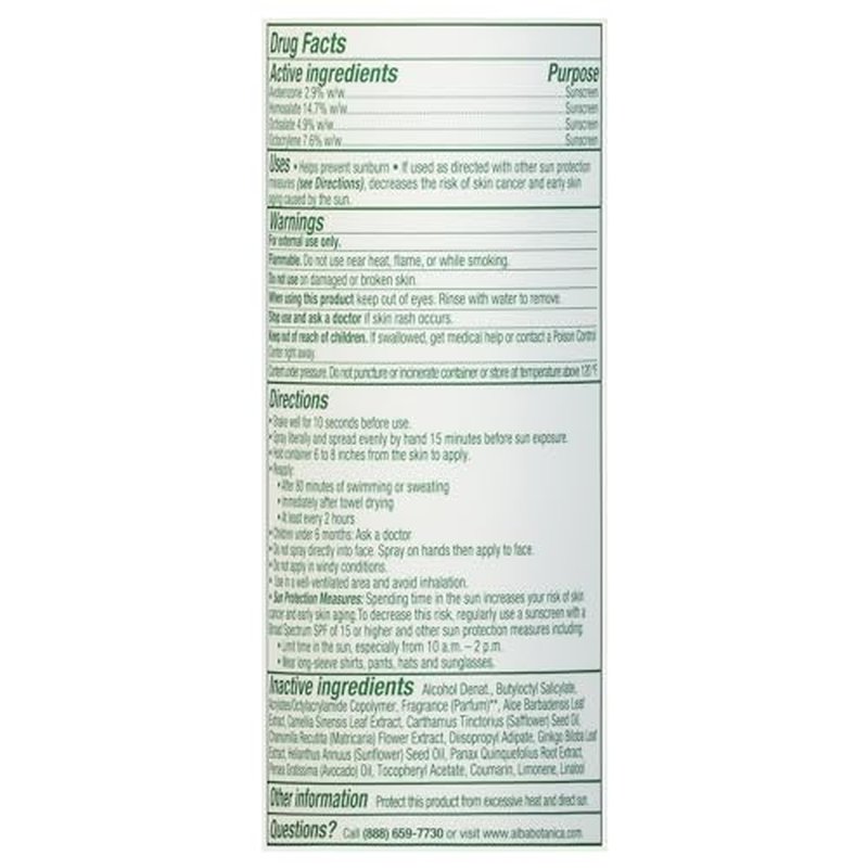Alba Botanica Sunscreen Spray for Face and Body, Broad Spectrum SPF 50 Sunscreen, Hawaiian Coconut, Water Resistant and Biodegradable, 5 fl. oz. Bottle (Pack of 2)