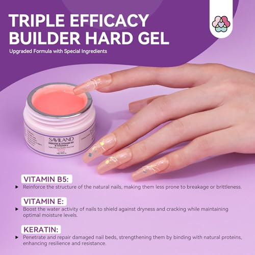 15 pcs Nail Builder Gel Kit with Drill & Lamp - Clear Pink Nudes Nail Extension
