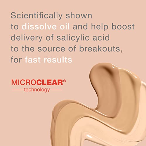 Neutrogena SkinClearing Oil-Free Acne and Blemish Fighting Liquid Foundation with.5% Salicylic Acid Acne Medicine, Shine Controlling Makeup for Acne Prone Skin, 40 Nude, 1 fl. oz