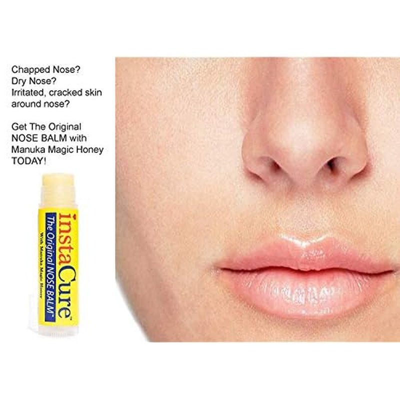 Insta Cure Manuka Honey Magic Lip Balm, Certified Organic Ingredients, Ultra-Moisturizing, Quickly Clears Skin Irritations, Hydration Stick for Damaged Lips