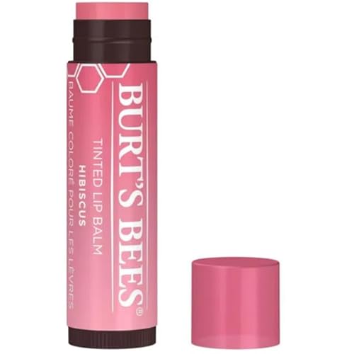 Burt's Bees Tinted Lip Balm | 3 Lip Balms - Red Dahlia, Hibiscus, Zinnia