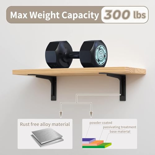 Picesa 20x12 Inch Die-Cast Heavy Duty Shelf Brackets - Vertical Angle Mounting Hardware Included