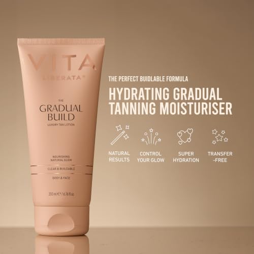 VITA LIBERATA Fabulous Gradual Tanning Lotion 6.76 Fl Oz - Buildable, Sun-Kissed, Untinted, Hydrating Formula with Hyaluronic Acid