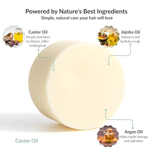 Castor Oil 2-in-1 Shampoo & Conditioner Bar - Nourishing, Repairing, Vegan, Sulfate-Free, 100g