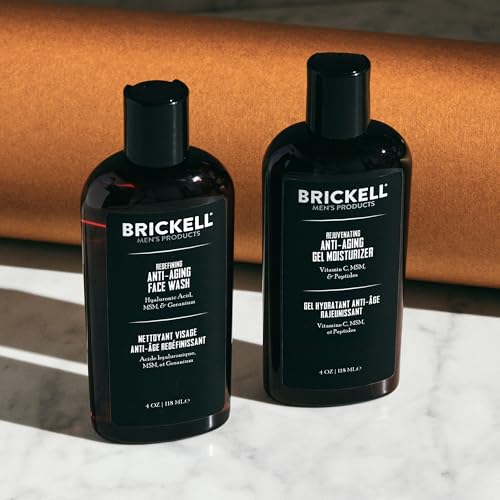 Men's Anti-Aging Facial Cleanser & Moisturizer Set with Hyaluronic Acid & Peptides