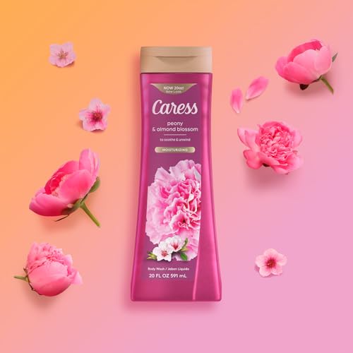 Caress Peony & Almond Blossom Moisturizing Body Wash - 20 Fl Oz Pack of 2
