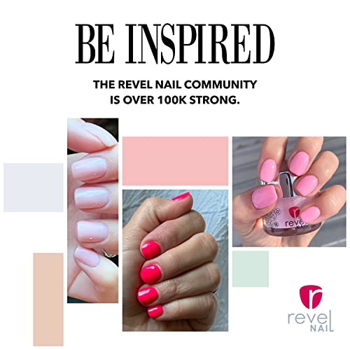 Revel Nail Dip Powder - Pink Powder Dip Nail Polish, Chip Resistant Dip Nail Powder with Vitamin E and Calcium, DIY Manicure, 4-Pack