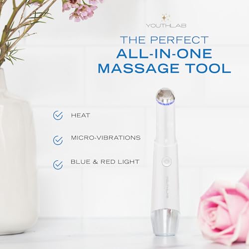 Eye & Face Wand/Tool ? Heated Eye Wand with Vibration for Puffiness, Tired Eyes, Brighter Under Area, Redness Relief, Product Absorption, Smoother Skin & Relaxing Massage