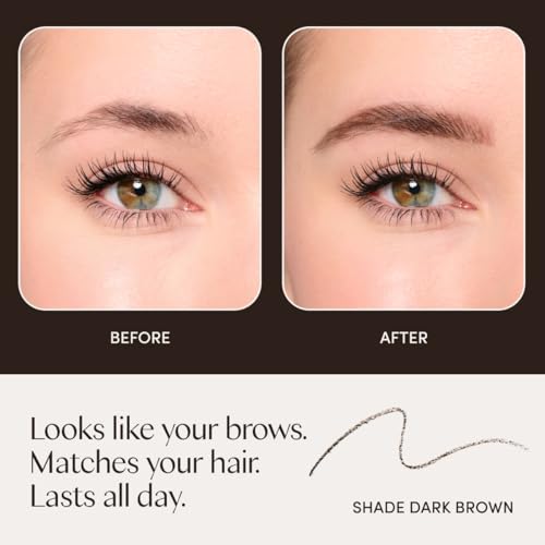 Dark Brown Eyebrow Pencil - Hair-Like Strokes, Long-Lasting & Smudge Proof - Ravie Beauty