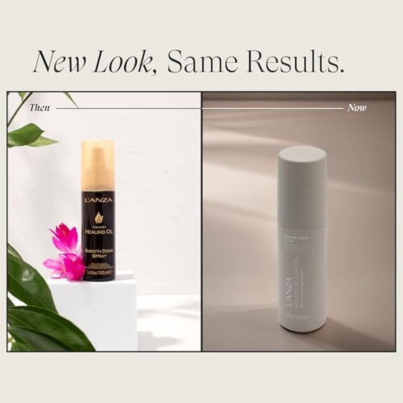 L¡¯ANZA Keratin Healing Oil Smooth Down Spray, Heat Protectant Hairspray for Blowouts, Anti-Frizz Shine Enhancer with UV Protection, Smooths Flyaways, Sulfate Free & Cruelty Free (3.4 Fl Oz)