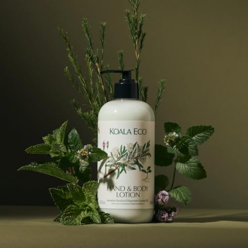 Koala Eco Body Lotion with Peppermint & Rosalina Essential Oil - 16oz, Refillable & Eco-Friendly