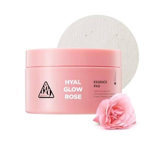 Neogen DERMALOGY Hyal Glow Rose Essence Pad ? Hydrating, Firming & Radiance Boosting Toner Pads Infused with Rose Water, Niacinamide, Adenosine & 8 Types of Hyaluronic Acid 70 Pads / 4.6fl.oz