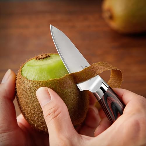 Reddish-Brown Paring Knife 3.75 Inch - Japanese High Carbon Stainless Steel