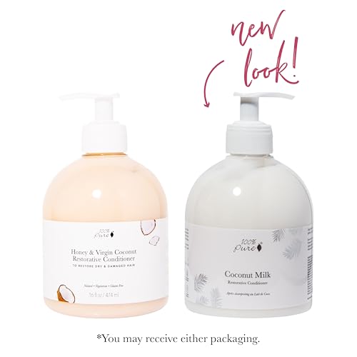 100% PURE Coconut Milk Restorative Conditioner - 16 fl oz, Hydrating & Nourishing
