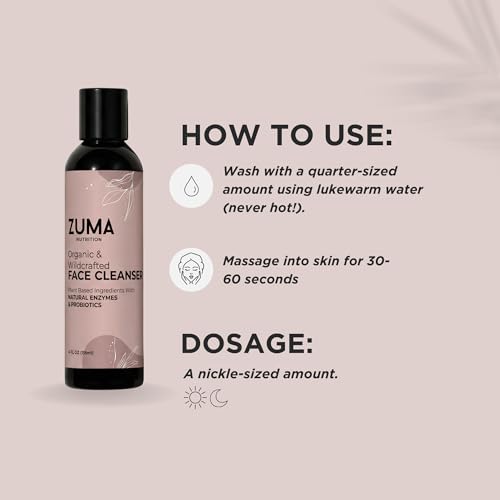 Organic Facial Cleanser with Guava Leaf and Pineapple - Gentle Skin Care, 118 mL
