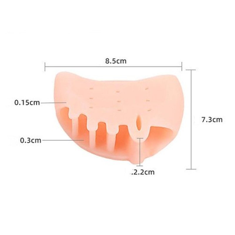 Hyggear Silicone Toe Separator, Hyggear Toe Separators, Hyggear Toe Spacers, 4 Pairs, Ball of Foot Cushions, Breathable & Soft, For Men & Women (Transparent)