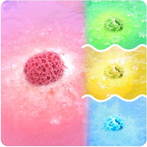 Large Bath Bomb Gift Set with 12 Scents - Handmade Organic Natural Spa Relaxation